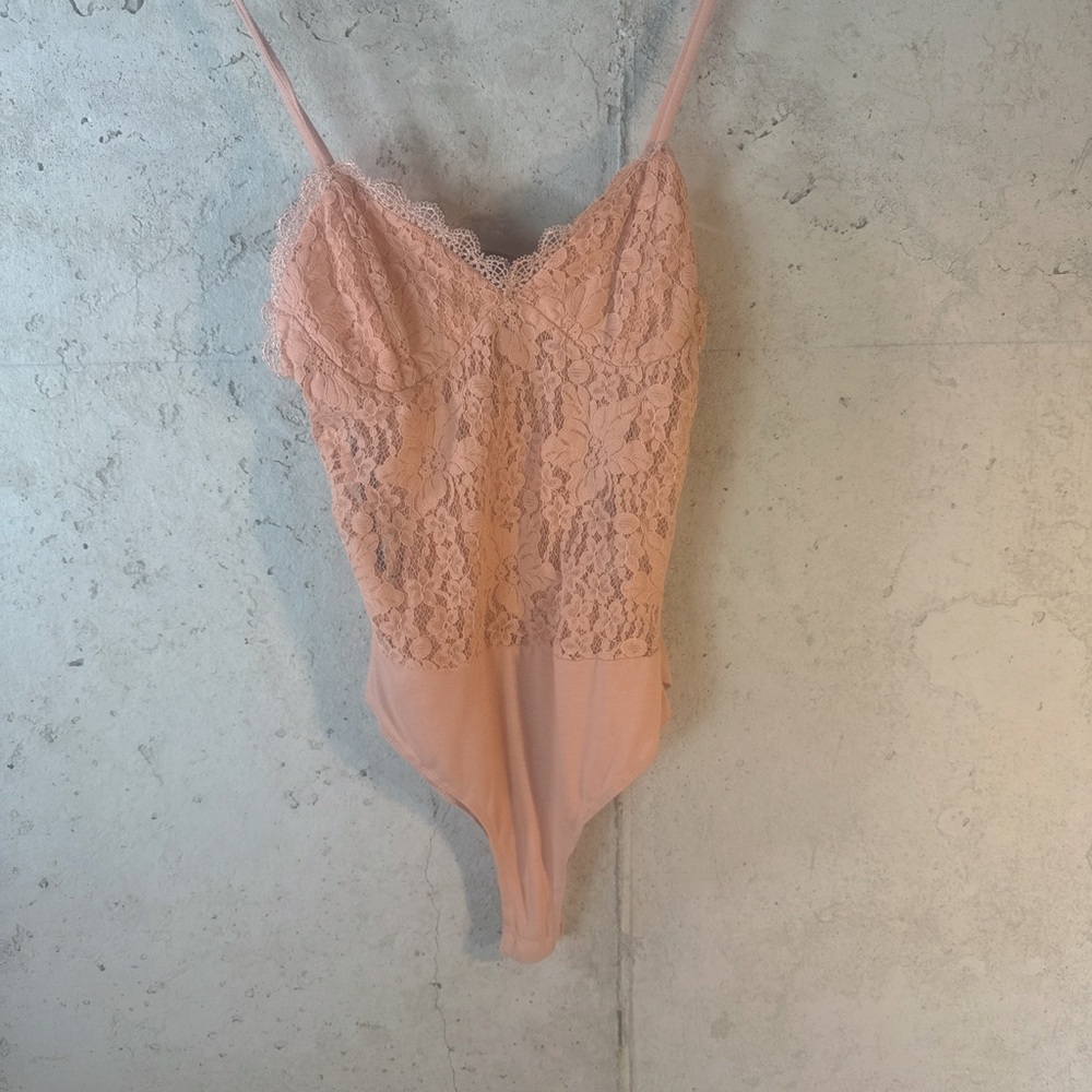 Forever 21 Blush Lace Bodysuit